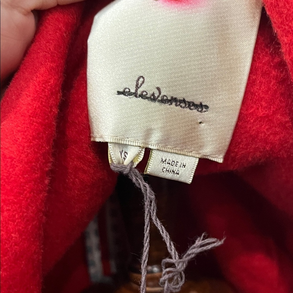 Elevenses Anthropologie Red Coat Oversized XS - Picture 6 of 7